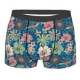thumbnail image 4 of Goofa Colorful Flowers Printed Men's Boxer Briefs Underwear, Moisture-Wicking Underwear, Trunk,Soft and Breathable Cotton Underwear-Large, 4 of 9