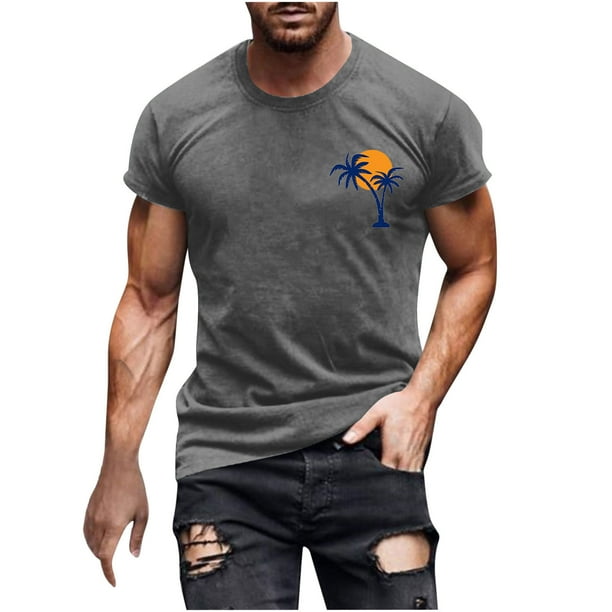 Camisas de Manga Larga para Hombres Casual Impreso Cuello Girado Abajo, Lado Dividido Botón Abajo Blusa para Al Aire Libre, Diario Y Primavera Verano