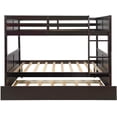 thumbnail image 3 of Harper & Bright Designs Pine Wood Bunk Bed Removable, Full-Over-Full, Espresso, 3 of 8