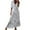 Blue dress for women, variant on ZZwxWA Maxi Dresses for Women Elbow-Length V-Neck Geometric Print Summer Long Dress Plus Size Loose Swing Tassel Beach Boho Long Sun Dresses White M