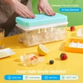thumbnail image 3 of KINGTACK Ice Cube Tray, Ice Trays for Freezer, Ice Cube Tray With Lid and Bin, Making 64 pcs Ice Cubes, Chilling Cocktail, Whiskey, Coffee, with 2 trays, Ice Container, Scoop&Cover, BPA Free, 3 of 9
