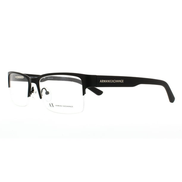 ARMANI EXCHANGE Eyeglasses AX 1014 6063 Satin Black Matte Black 53MM ...