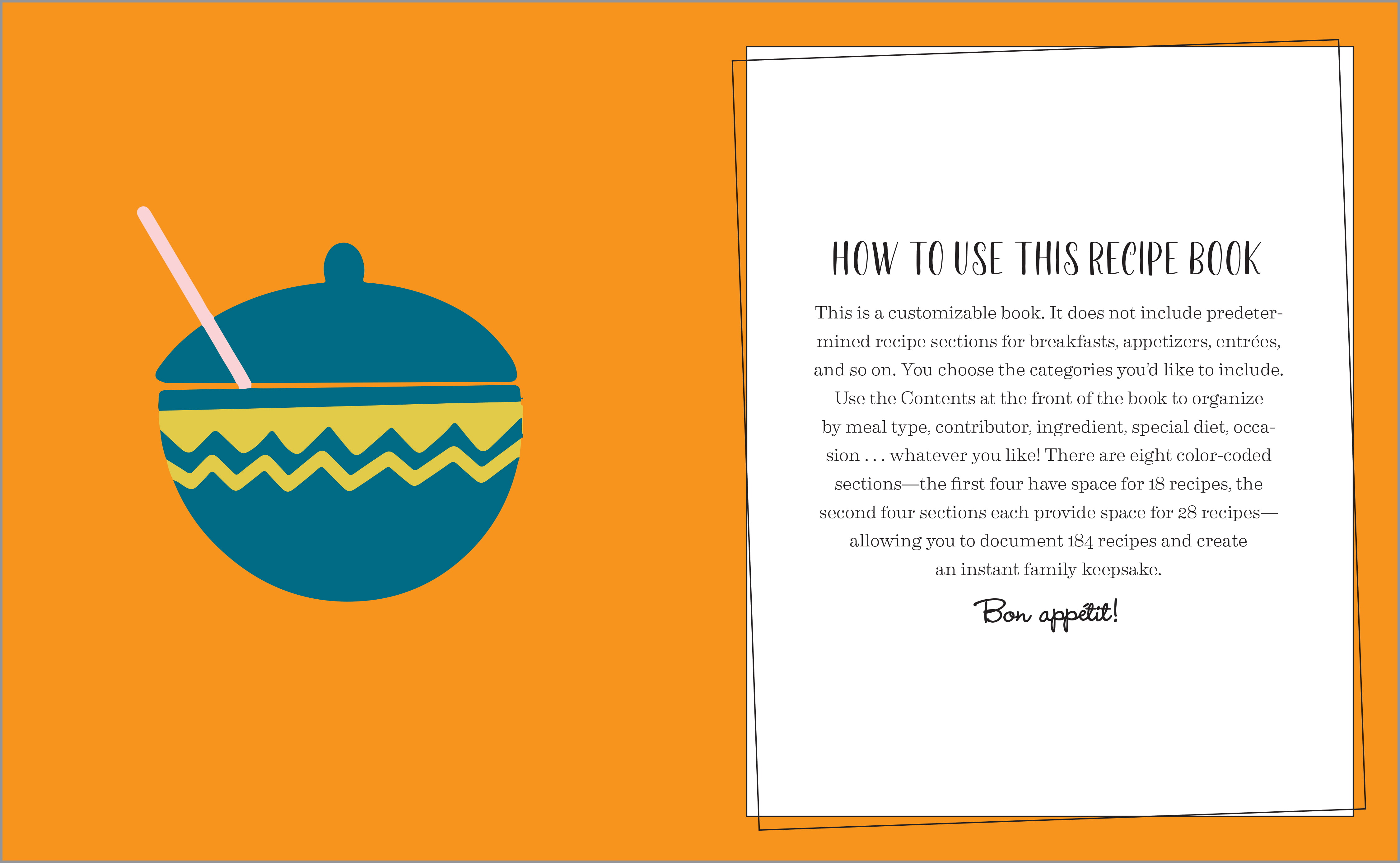 Family Recipe Book & Keepsake Journal  Blank Cookbook – Grae Studio Design