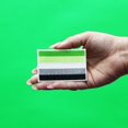 thumbnail image 2 of Aromantic Pride Flag Patch LGBTQ+ Embroidered Iron On, 2 of 2