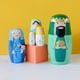 thumbnail image 5 of Adornos navideños, adornos navideños, juego de 5 muñecas rusas de madera para Navidad y Pascua, decoración de salas familiares, manualidades navideñas, artículos decorativos, muñeca de Jesús., 5 of 7