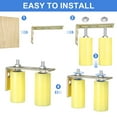 thumbnail image 5 of 4Pack Slide Gate Guide Roller, 6" Nylon Gate Support Rollers with Bracket, Yellow, 5 of 6