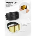 thumbnail image 5 of KAPVOE Magnetic Ski Goggles Snowboard Goggles for Men Women Snow Glasses OTG Anti Fog 1OO% UV Protection, 5 of 6