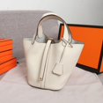thumbnail image 4 of Sac Panier à Légumes Color Block, Sac Seau en Cuir de Vachette, Sac à Main simple Polyvalent pour Femmes, 4 of 6