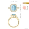 thumbnail image 4 of ANGARA Natural 3 ct Aquamarine Engagement Ring with Diamond Halo in 14K Yellow Gold for Women (Size-10x8mm) | March Birthstone, Anniversary, Jewelry Gift for Women | Natural Aquamarine Ring, 4 of 9