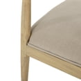 thumbnail image 5 of GDF Studio Mid-Century 7-Piece Dining Set with 80.38" Rectangle Table and Upholstered Chairs, Solid Wood Frame, Natural, 5 of 17