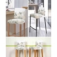 thumbnail image 5 of Green Yellow Palm Tree Bar Stool Covers Set of 2, Summer Botanical Tropical Stretch Washable Bar Chair Covers with Backs, Removable Pub Counter Height Chair Cover for Kitchen Dining Room Cafe, 5 of 7