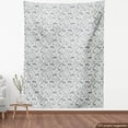 thumbnail image 4 of Christmas Sofa Upholstery Fabric by the Yard, Deer in the Winter Forest Happy New Year in Woodland Trees Graphic Art, Decorative Fabric for DIY and Home Accents, Dust Grey Pale Taupe by Ambesonne, 4 of 5