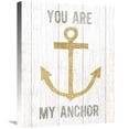 thumbnail image 1 of Global Gallery's 'Beachscape III Anchor Quote Gold Neutral' By Michael Mullan Stretched Canvas Wall Art, 1 of 4