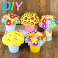 thumbnail image 1 of Creative Button-made Flower for Children Kids DIY Handcraft Flower Bouquet Development Button Flower Craft Toy Wholesale heqiyong LED, 1 of 2
