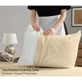 thumbnail image 5 of RUVANTI 100% Cotton Sheets – Full Size Percale Bedding, Cooling & Breathable, Durable with a Crisp, Soft & Comfortable Feel, 16" Deep Pocket, 4-Piece Set, Beige, 5 of 8