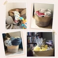 thumbnail image 4 of XXXLarge Cotton Rope Basket 21.7" x 21.7" x 13.8" Woven Baby Laundry Blanket Basket Toy Baskets with Handle Storage Comforter Cushions Thread Laundry Hamper, 4 of 6