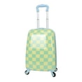 thumbnail image 3 of CRCKT Kids Boy 21" Checker Hardside Carry-on Luggage With 360 Spinner Wheels, Buzzing Bees, Neon Yellow and Blue, 3 of 10