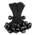 thumbnail image 3 of 100 Pieces 15cm Ball Bungee Cords Rope Stretchable Black Reusable Multipurpose for Holding Hoses,Wire,Cords,curtains ,Tie Hair, 3 of 10