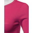 thumbnail image 4 of A2Y Women's Basic Casual Colorful 3/4 Sleeve Knit Pullover Sweator Top Red Pink XL, 4 of 6