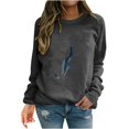 thumbnail image 2 of Ichuanyi liquidación de la moda femenina estampada las mangas largas sueltas blusa redonda del cuello redondo del cuello sudadera ICHUANYI WER202308214296, 2 of 7