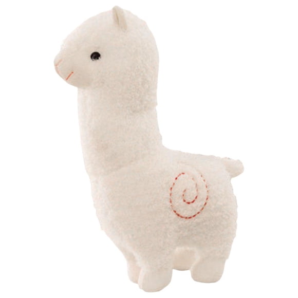 Cute Animal Llama Sheep Alpaca Plush Cushion Decor Pillow Stuffed for Children - White 28cm