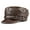 Brown, variant on Mili-tary Hat Genuine Leather Men Women Beret Cowskin Vintage Autumn Winter Black Baker Boy Cap ,Soft Feel