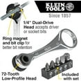 thumbnail image 2 of shiyou-Klein Tools 65200 Ratchet Set, 5-Piece Mini Ratchet Set with Phillips, Slotted, and Adapter for Other Socket Sizes, for Tight Spaces, 2 of 4