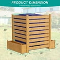 thumbnail image 2 of SUNYRISY Air Conditioner Fence 3 Panels Outdoor Wood Privacy Screen with Planter Box for Trash Can Pool Equipment Enclosure, No-Dig Kit 36" W x 45" H, 2 of 14