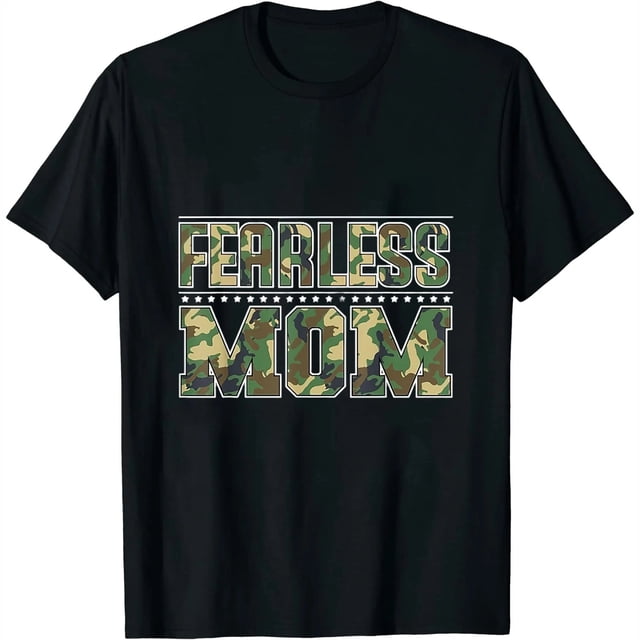 Camiseta Militar para Mujer con Estampado Camuflaje - Negro Talla S