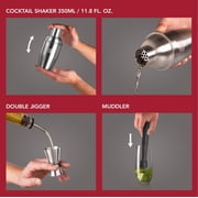 Vacu Vin Cocktail Set and Flask 4-Piece Bundle