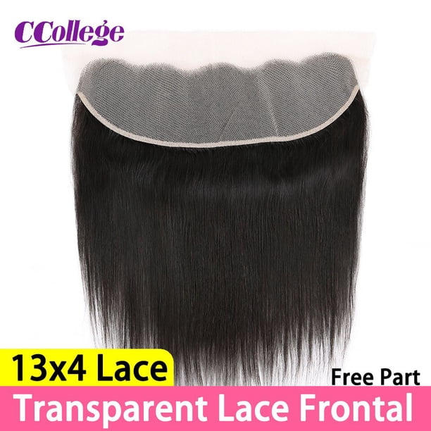 Cabello liso Cierre frontal de encaje transparente Solo cabello humano brasileño natural Parte media 4x4 Cierre de encaje 13x4 Frontal de encaje Tan Jianjun unisex