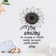 thumbnail image 1 of Adhesivos de pared con diseño motivador de girasoles «Eres increíble», 1 of 4