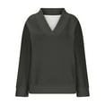 thumbnail image 5 of EOYWHK Plus Size Sweaters for Women Long Sleeve Sweatshirt V-Neck Slim Fit Ribbed Soft Knit Pullover Lounge Tops Rollbacks,S-5XL, 5 of 5
