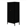 thumbnail image 7 of Crown Full Wardrobe with Hanging and 2 Drawers in Black, 7 of 7
