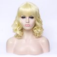 thumbnail image 2 of Unique Bargains Wigs for Women 16" Light Gold Tone Curly Wig with Wig Cap Natural Full Medium Wavy, 2 of 6