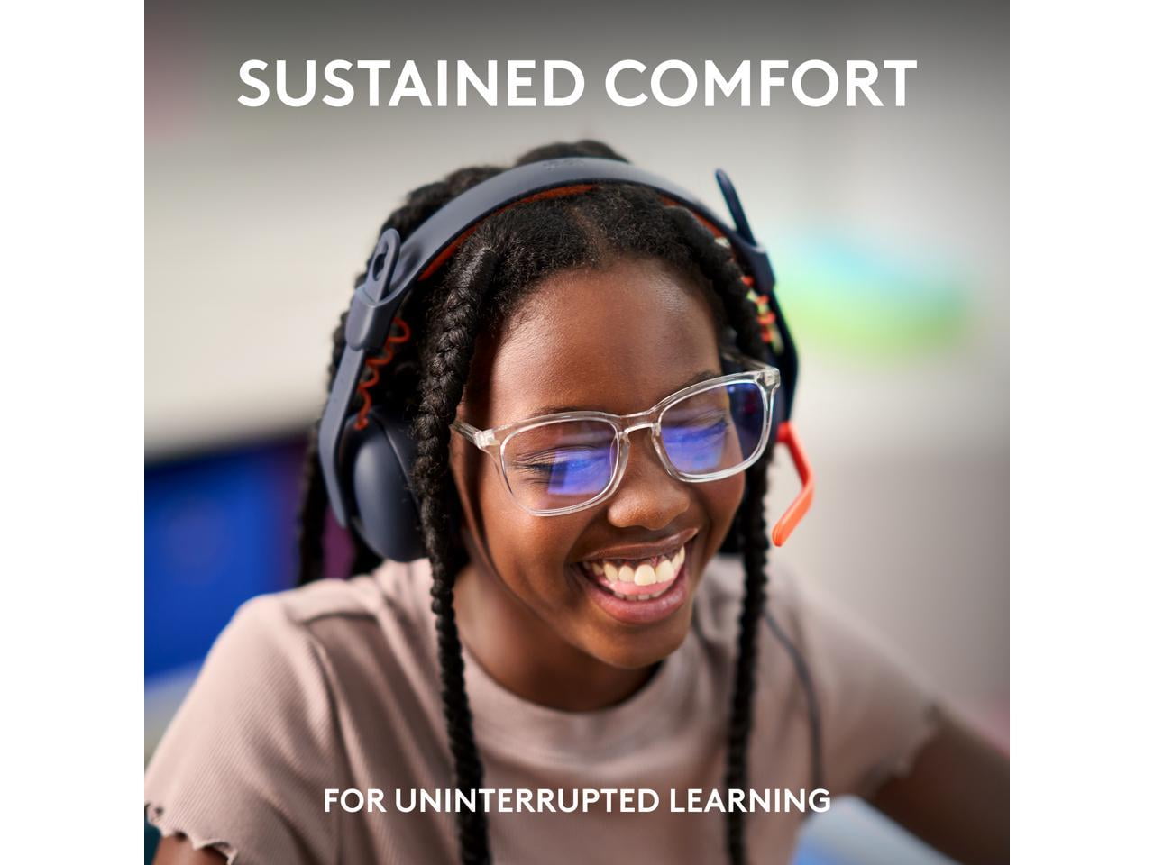 Logitech Zone Learn Over-Ear Wired Headsets for Learners 981-001383