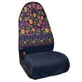 thumbnail image 2 of POLERO Terry Cloth Car Seat Cover Machine Washable, Compatible with Truck Seat Van, Bucket Seat Protector Fit for Sedan Vehicle, Vibrant Floral Folk Print 1 Pack, 2 of 7