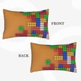 thumbnail image 2 of Yiaed Colorful Building Blocks A Print Brushed Microfiber Envelope Pillowcases, Standard,Envelope Closure Pillow Cases(Without Pillow Core)-14"x20", 2 of 6