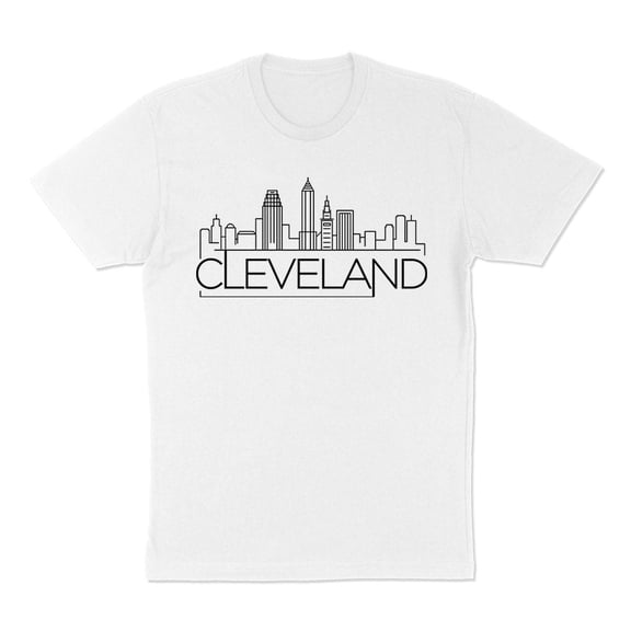 Skyline Cleveland Ohio Shirt Unisex Large White