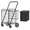 Black-3, variant on Spaco Large Shopping Cart,Grocery Cart on Wheels, Foldable Utility Shopping Carts with Double Basket and 360° Rolling Swivel Wheels for Outdoor as Garden, Patio, Yard, Black