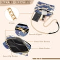 thumbnail image 3 of FORMRS Women Crossbody Purse with Chain Strap Vegan Leather Shoulder Handbag, Blue Wave Pattern, 3 of 7