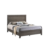 Rustic Eastern King (King) Bed in Gray Wood