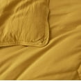 thumbnail image 4 of Chezmoi Collection Vero Mustard Yellow Comforter Set Oversized King Size 3-Piece Fluffy Soft Lightweight Bedding Honeycomb Geometric Stone-Washed Microfiber Comforter Set for All Season, 4 of 9