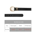 thumbnail image 4 of INSPIRE CHIC Women Gold Buckle Pure Belts, 1.1" Width Causal Simple Faux Leather Waistband for Men and Women 43.3x1.1"(LxW) Black, 4 of 6