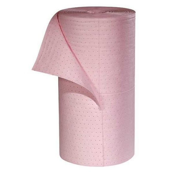 Pig Sorbent Roll, 40 gal, 30 in x 300 ft, Universal, Pink, Polypropylene MAT325