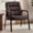 Brown, variant on Waiting Room Guest Chair, Reception Leather Ergonomic Office Desk Chair No Wheels with Padded Armrest, 350 lbs Weight Capacity, PU Leather Armchair for Conference Lobby Medical Waiting