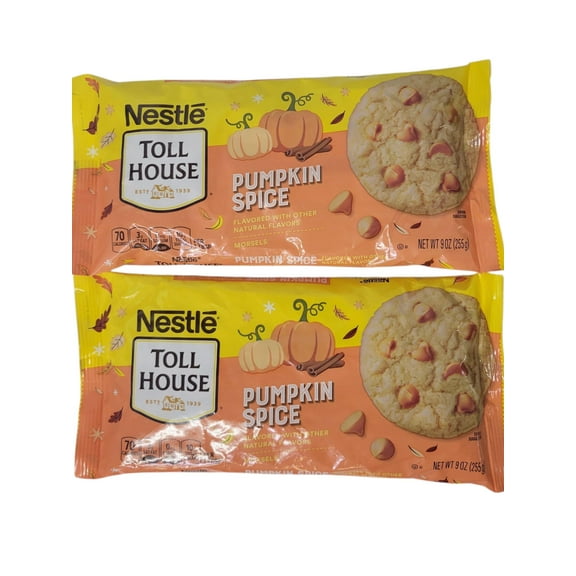 Nestle Toll House Seasonal Pumpkin Spice Flavored Chips 9 oz - Pack of 2