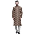 thumbnail image 1 of Atasi Modal Satin Printed Mens Kurta With Churidar Pajama Set Summer Clothing, 1 of 1