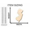 thumbnail image 2 of Unfinished Wood New Jersey Shape - State - Craft - up to 46" DIY 14" / 1/8", 2 of 3