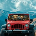 thumbnail image 3 of Uorisanigo Foldable Windshield Sun Shade Compatible with Jeep Wrangler Baby Cow Animal Driving Windshield Sunshade fit for Jeep Wrangler Rubicon Sahara TJ JK JKU 2 Door & 4 Door, 3 of 7
